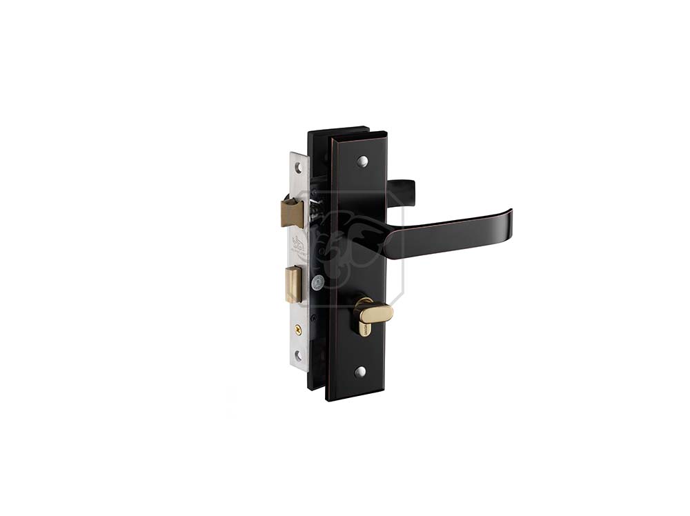 Khóa cửa tay nắm mạ đồng đen SS5810-ABC