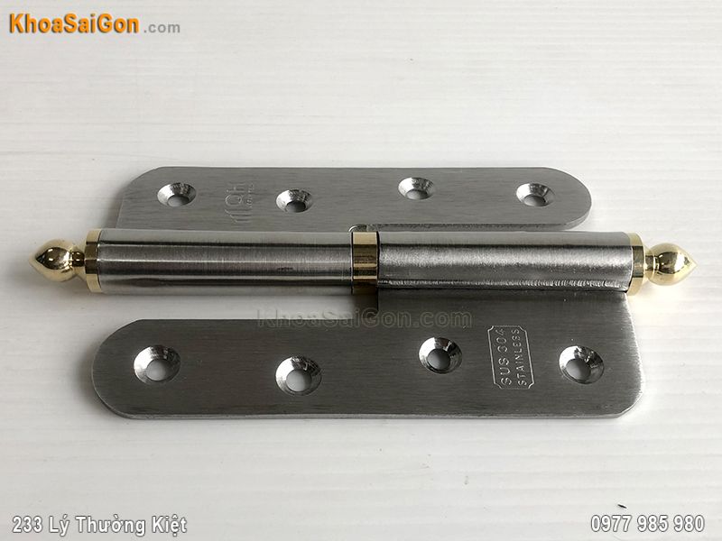Bản lề cối inox SUS-304 chóp đồng nhọn QH-05 -2 Bản lề cối inox SUS-304 chóp đồng nhọn QH-05 -2