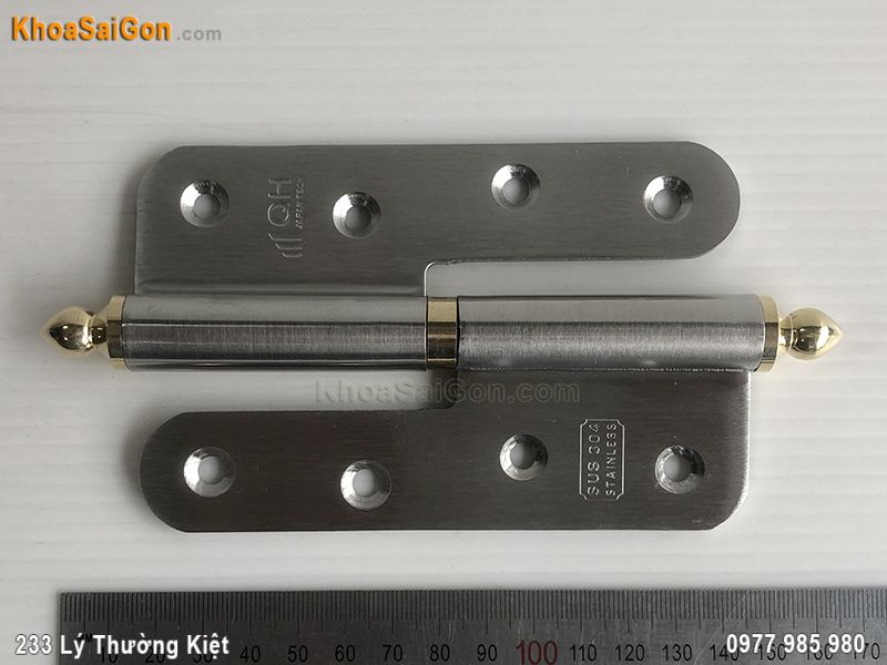 Bản lề cối inox SUS-304 chóp đồng nhọn QH-05 -4 Bản lề cối inox SUS-304 chóp đồng nhọn QH-05 -4