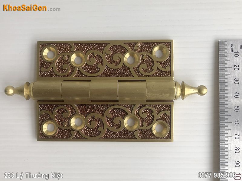 Bản lề l&aacute; đồng hoa d&acirc;y loại 10 cm -2