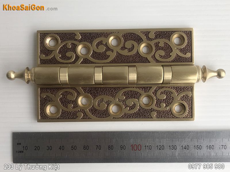 Bản lề l&aacute; đồng hoa d&acirc;y loại 13 cm -1