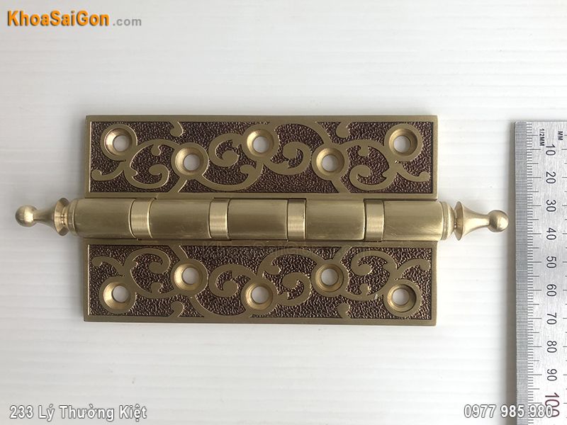 Bản lề l&aacute; đồng hoa d&acirc;y loại 13 cm -2