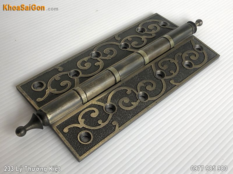 Bản lề l&aacute; đồng m&agrave;u r&ecirc;u giả cổ -2