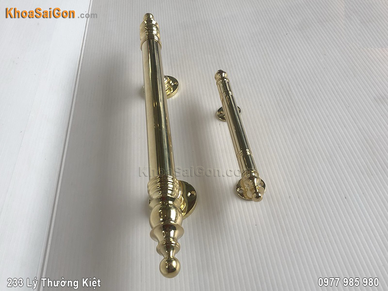 Tay nắm bằng đồng kiểu c&agrave;nh tr&uacute;c -1
