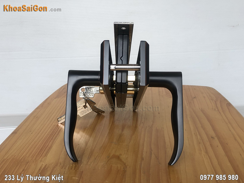 Kh&oacute;a tay nắm cửa m&agrave;u đen TNSS8510-ABC -4