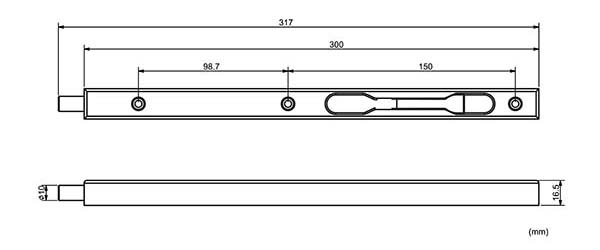 K&iacute;ch thước chốt &acirc;m inox Huy Ho&agrave;ng loại 30 cm