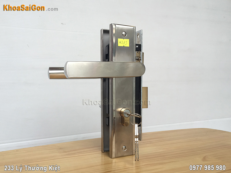 Kh&oacute;a cửa th&ocirc;ng ph&ograve;ng inox Việt Tiệp 04475 - 6