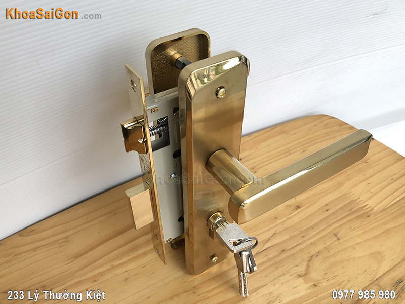 Kh&oacute;a tay nắm cửa ph&ograve;ng Việt Tiệp 04335 - 5