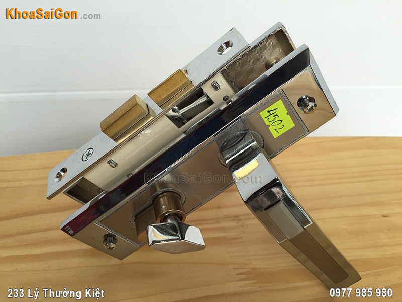 Kh&oacute;a tay nắm cửa th&ocirc;ng ph&ograve;ng Việt Tiệp 04502 - 3