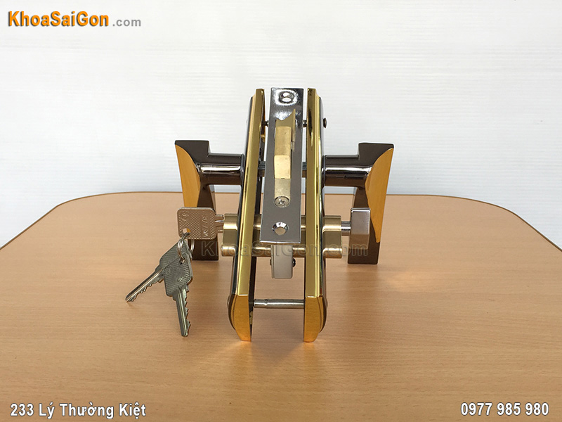 Kh&oacute;a tay gạt cửa th&ocirc;ng ph&ograve;ng Việt Tiệp 04503 - 3